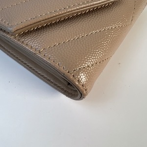 Yves Saint Laurent イブサンローラン財布 ベージュ A-8905