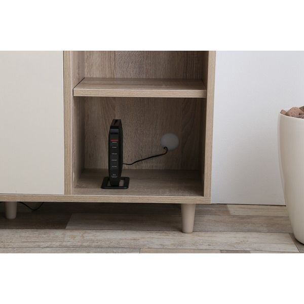 【送料無料】バイカラーキャビネット 幅96cm キャビネット 省スペース 大容量 送料無料】バイカラーキャビネット 幅96cm キャビネット 省