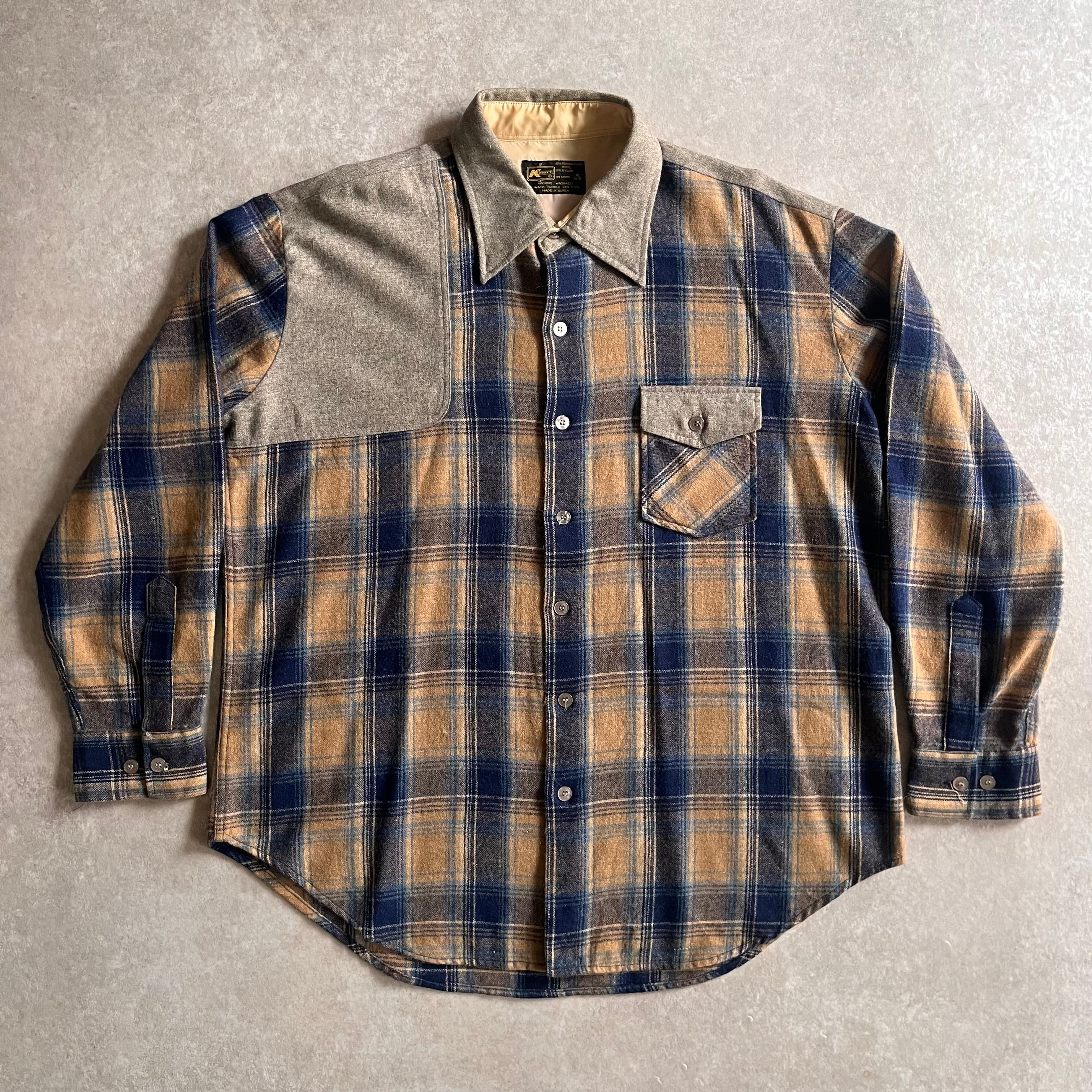 1970s Kmart Wool Check Shirt XL G362