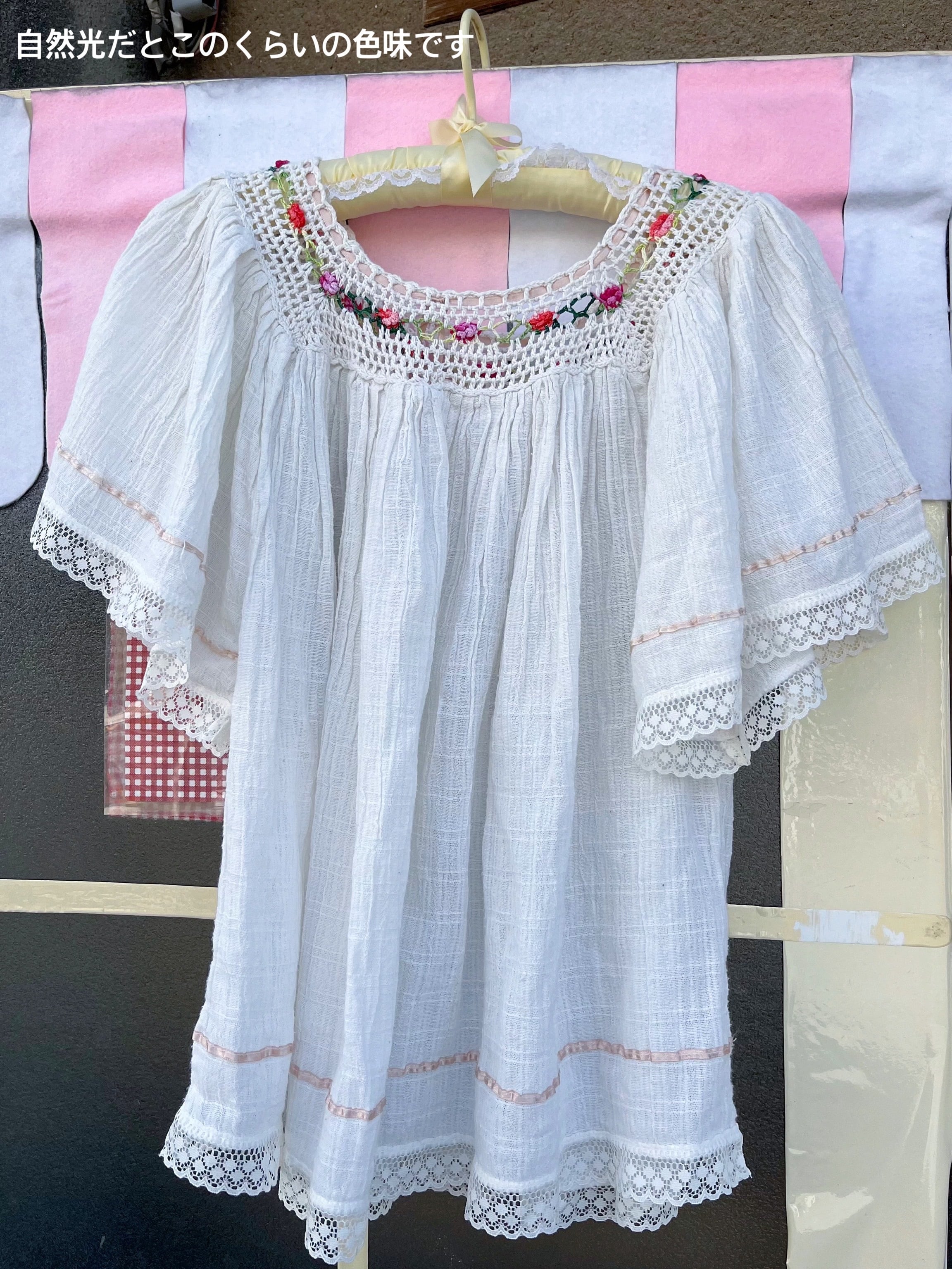 crochet ribbon bohemian blouse