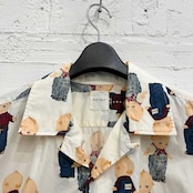 Karl Helmut カールヘルム キューピー柄 半袖 オープンカラーシャツ アロハシャツ 開襟シャツ M/ホワイト系 メンズ