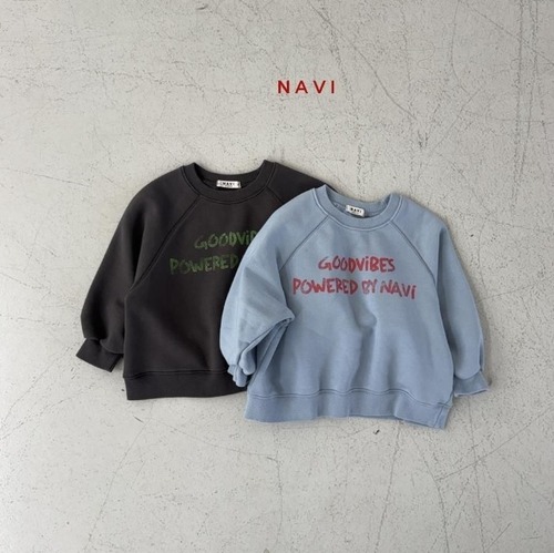 【予約】NAVI GOODVIBESラグランスウェット 90~160