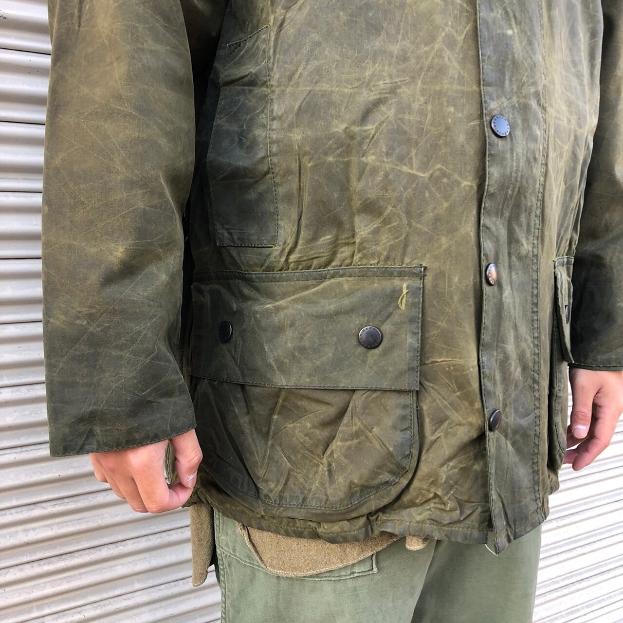 英国製 00s Barbour Beaufortビューフォート イングランド製 オイルド 