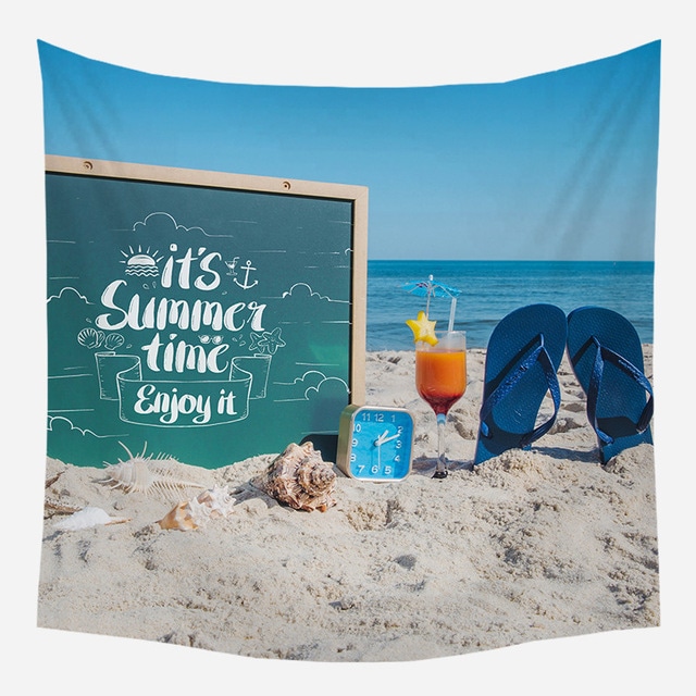 タペストリー 壁掛け 海 ビーチ 砂浜 Summer トロピカルジュース ビーチサンダル バカンス 南国 南の島 おしゃれ ディスプレイ 輸入雑貨 Hachinohe Base 1518 タペストリー 壁掛け 海 ビーチ 砂浜 Summer トロピカルジュース ビーチサンダル バカンス 南国 南の島 おしゃれ ディスプレイ 輸入雑貨 Hachinohe Base 1518