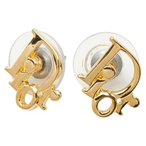 ディオール ロゴ スタッドピアス ゴールド メッキ レディース Dior 【中古】