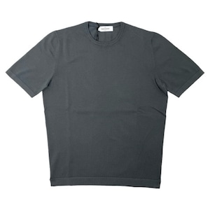 GranSasso(グランサッソ)  Short Sleeve Softcotton 12G Crew Neck Knit Tee(58138/18120/095)/D.GRAY