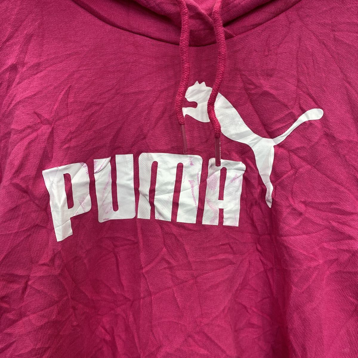 PUMA スウェットパーカー レディース M ピンク プーマ フーディー ロゴ PUMA スウェットパーカー レディース M ピンク プーマ フーディー ロゴ