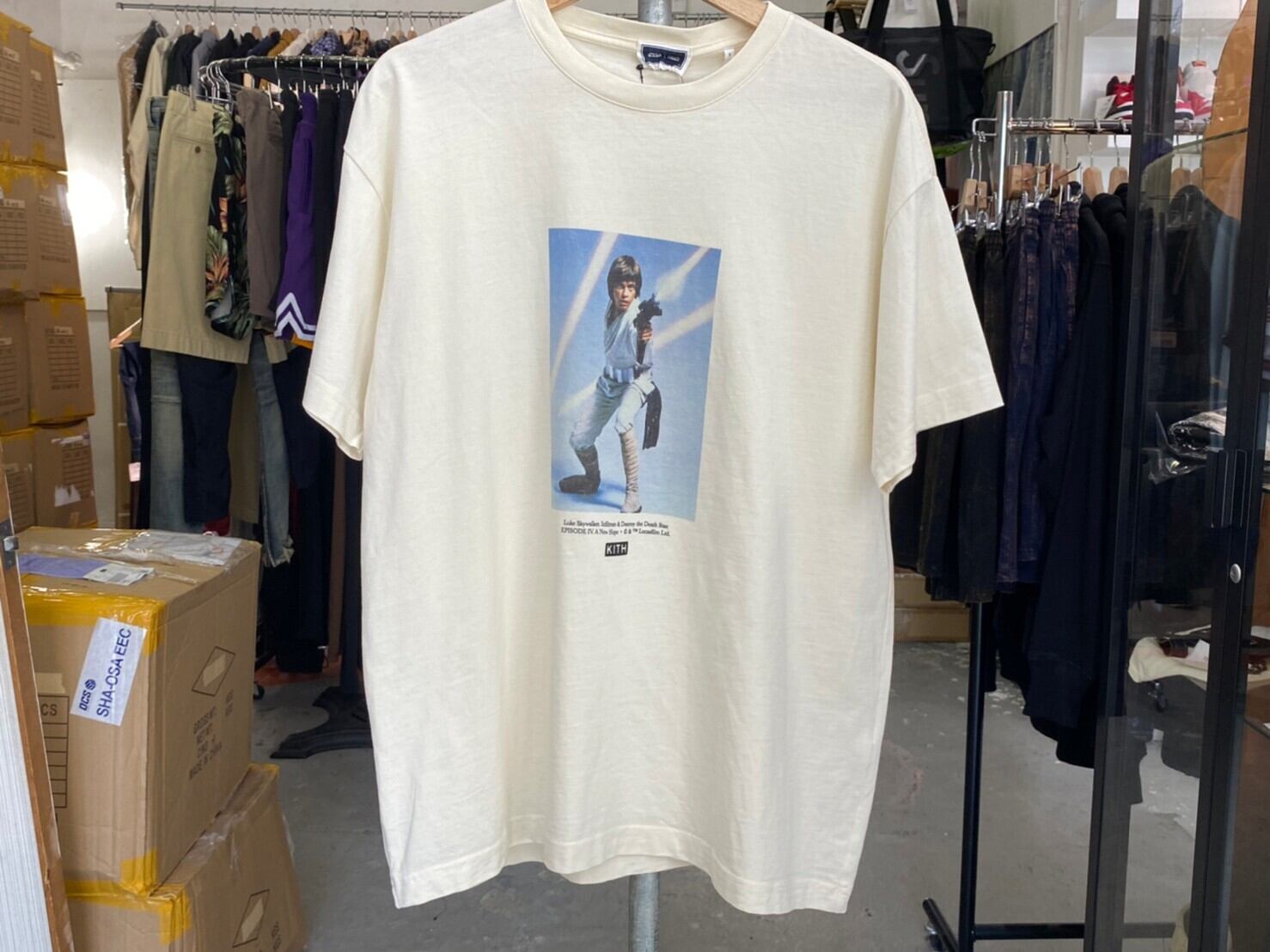 KITH × STARWARS Luke Vintage Tee Small Sandrift 78005 | BRAND 