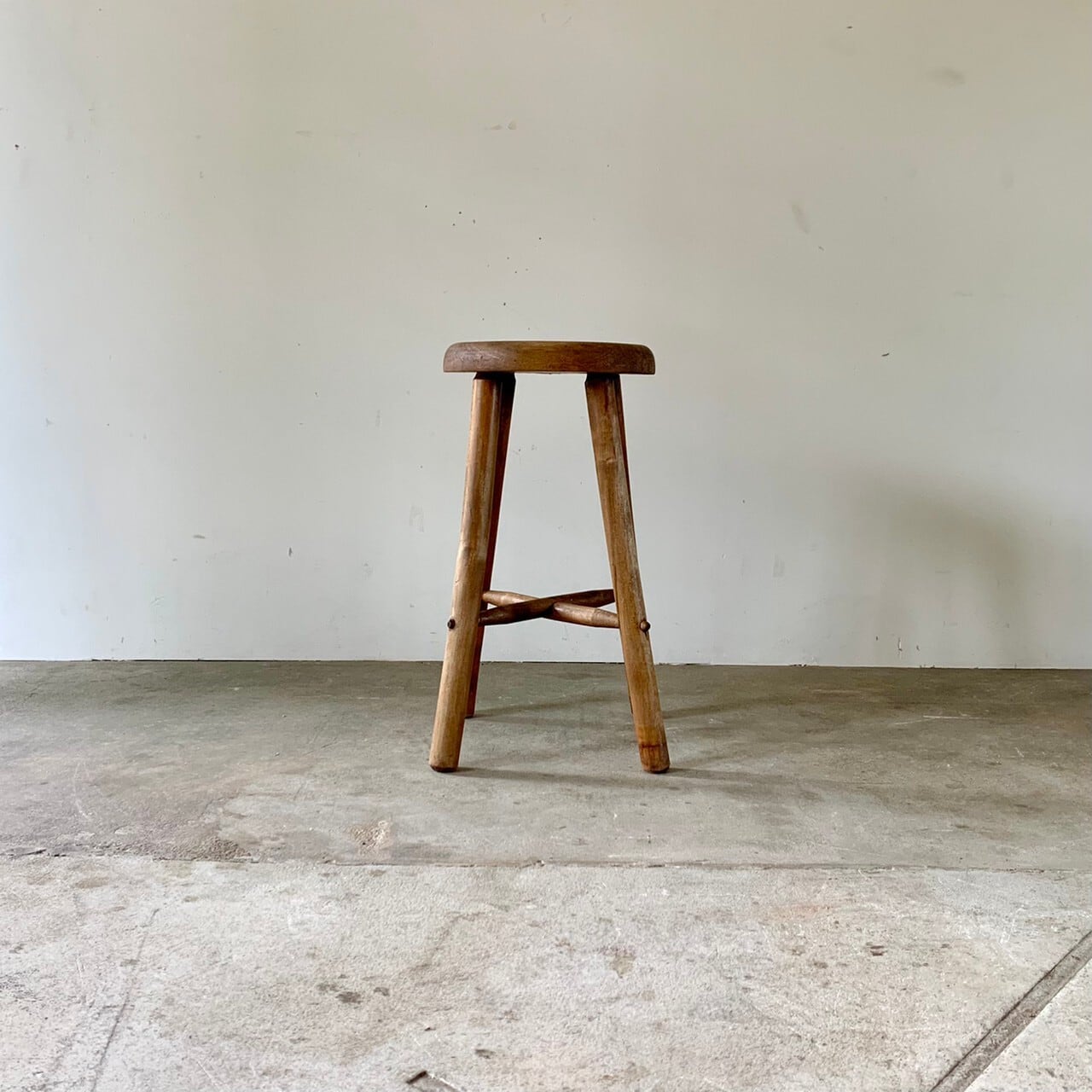 アンティーク 木製スツール 古家具 詳細不明 椅子-