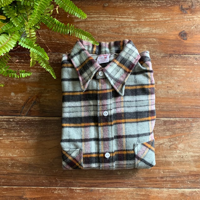 1970’s Deadstock “Mr. Leggs" Heavy Cotton Flannel Shirt/ XL