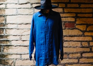 【BY GLADHAND】バイグラッドハンド Hotel Royal L/S Pullover Long Shirts/ホテルロイヤルロングスリーブプルオーバーロングシャツ(blue)