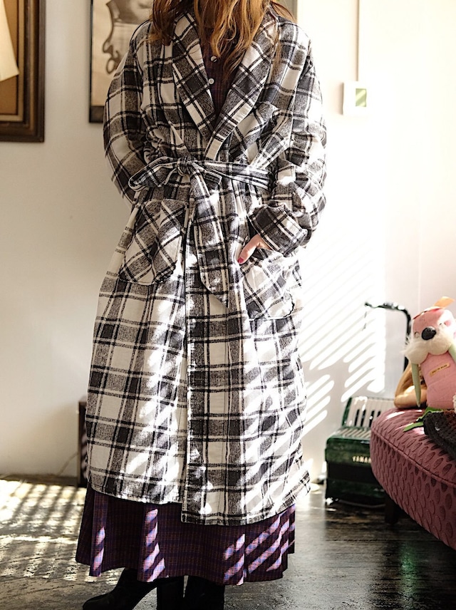 70’s TOWNCRAFT check gown