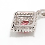 パパラチアサファイアネックレス pt / 0.557ct / DA 0.350ct