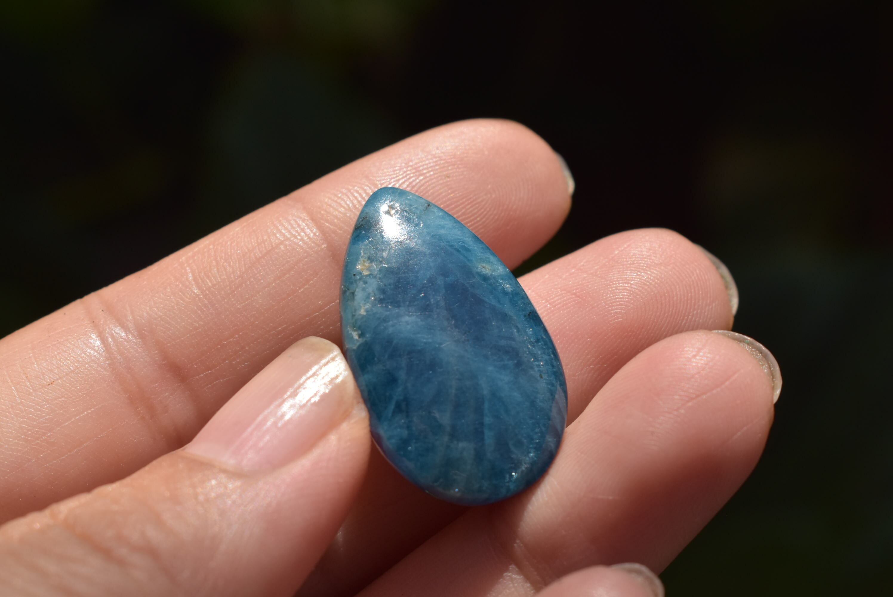 キャッツアイ☆ブルーアパタイト ルース apa002 | Funky garuda Stone