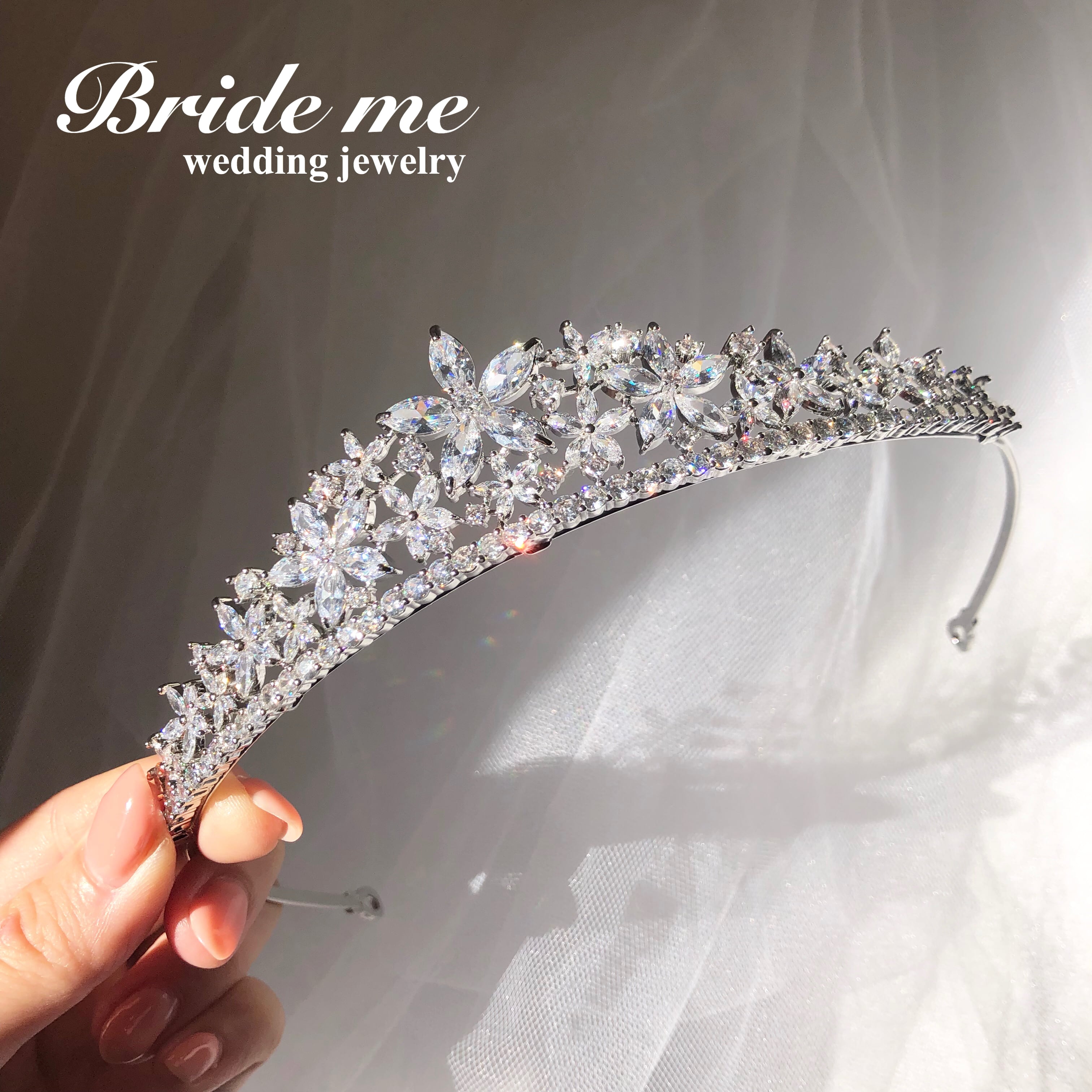 Bride me  ヘッドアクセサリー　キュービックジルコニア