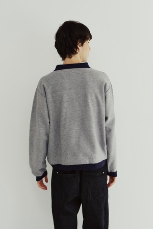Reversible Jacquard Polo Knit / NAVY