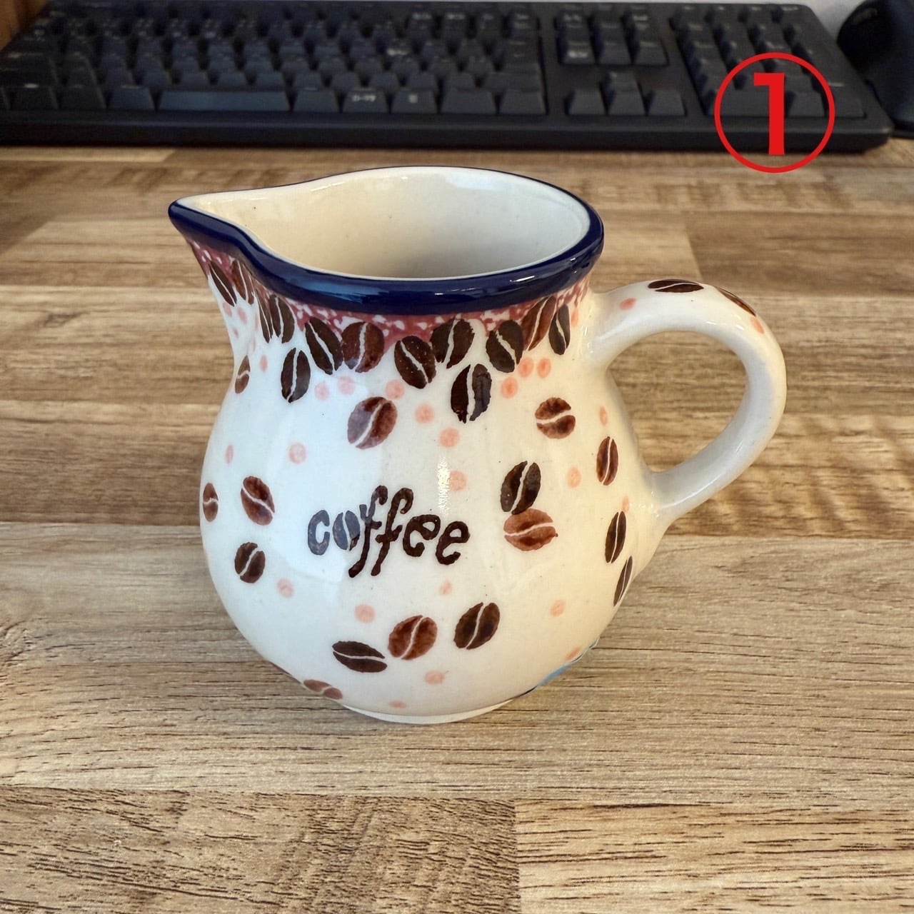 新品　ポーリッシュポタリー　珈琲豆柄　くま柄　プレート　マグカップ　セット ポーリッシュポタリー コーヒー豆柄マグカップ