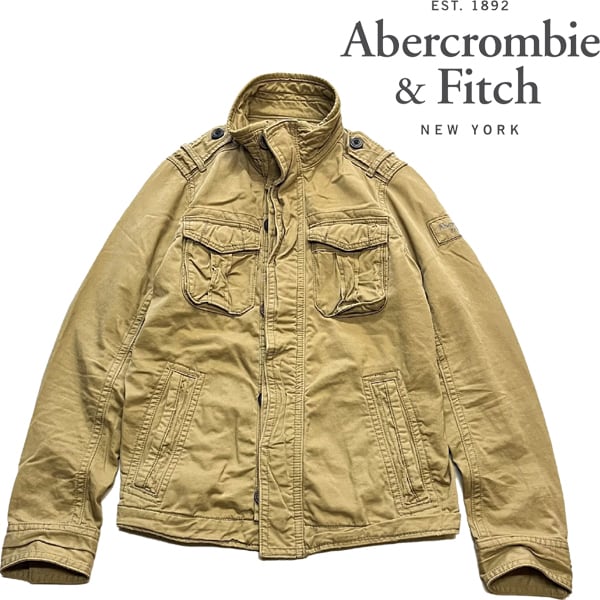 1点物◇アバクロA&Fビンテージ加工ミリタリージャケット古着メンズL