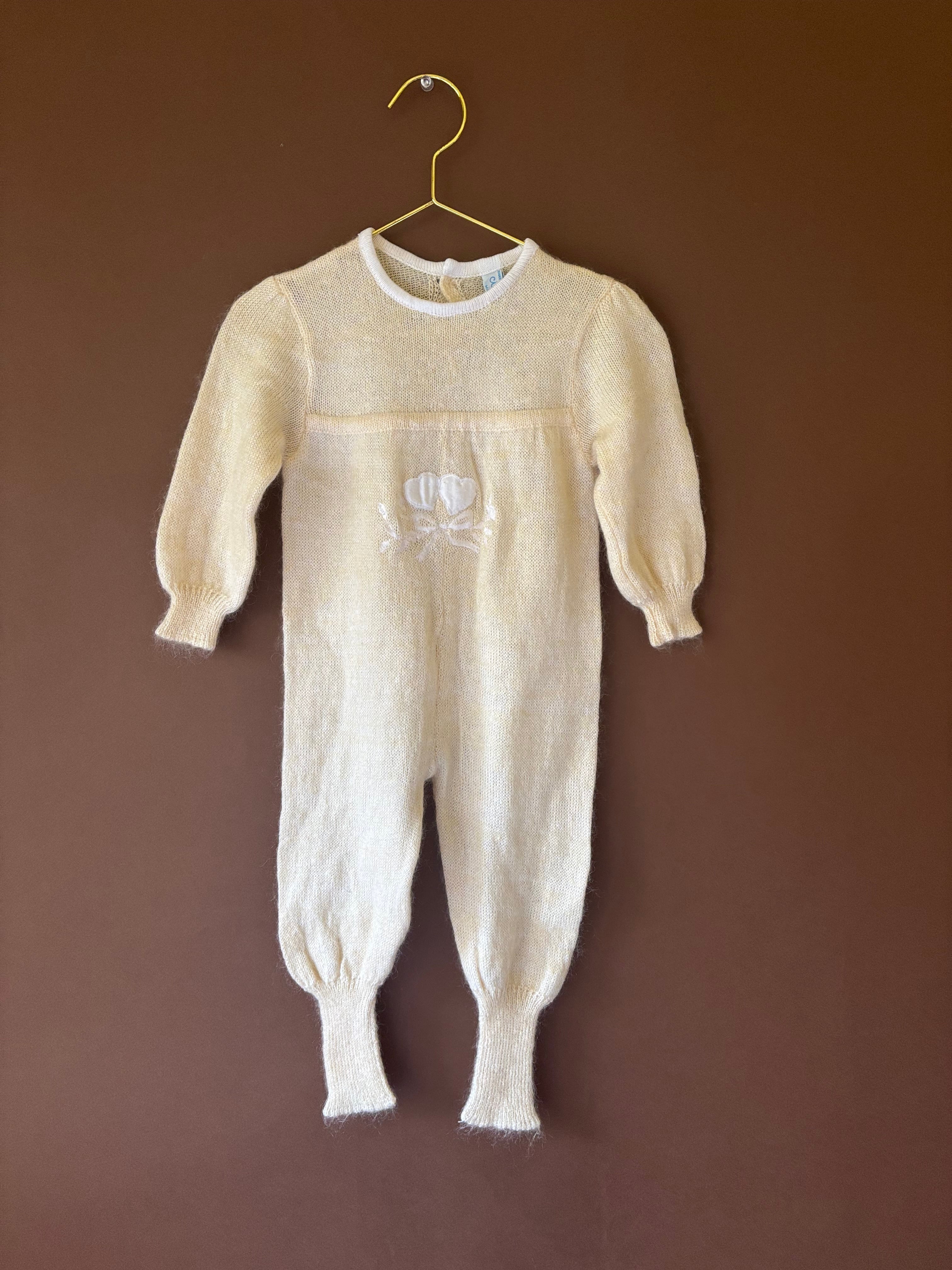 【KIDS vintage】♡ knit rompers . about 12m