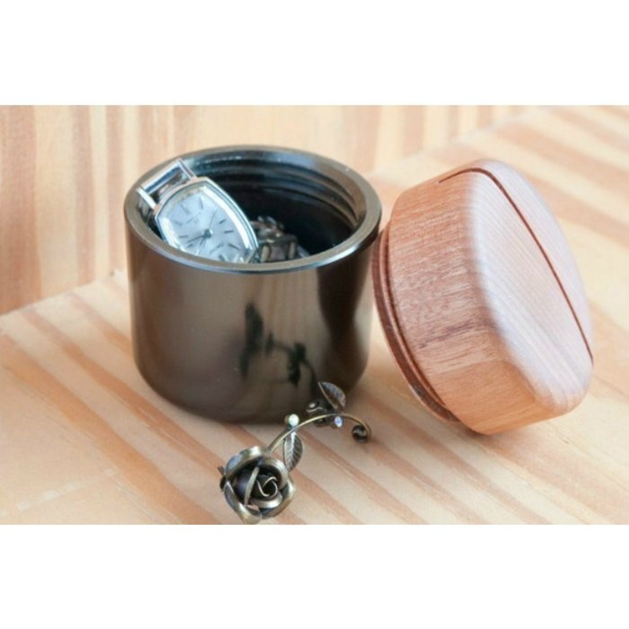 ミニ骨壺 ピクチュアリ シリンダ ブラック 黒 骨壺ミニ　手元供養　モダン仏具