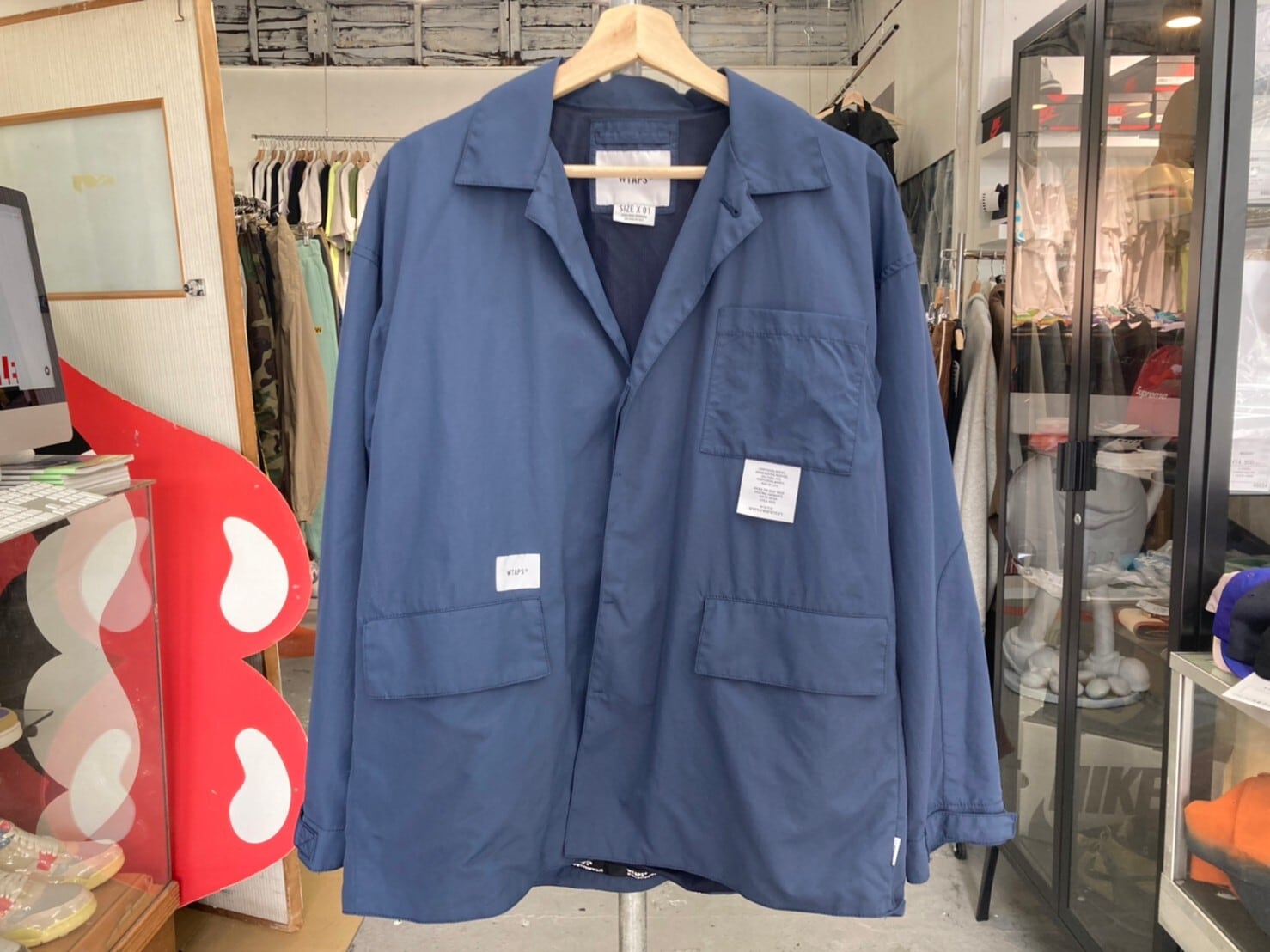 WTAPS WINSOR JACKET. NYLON. TUSSAH. SUPPLEX NAVY 01 62065 | BRAND 