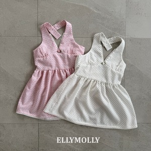 【予約】ellymolly Dot holter dress