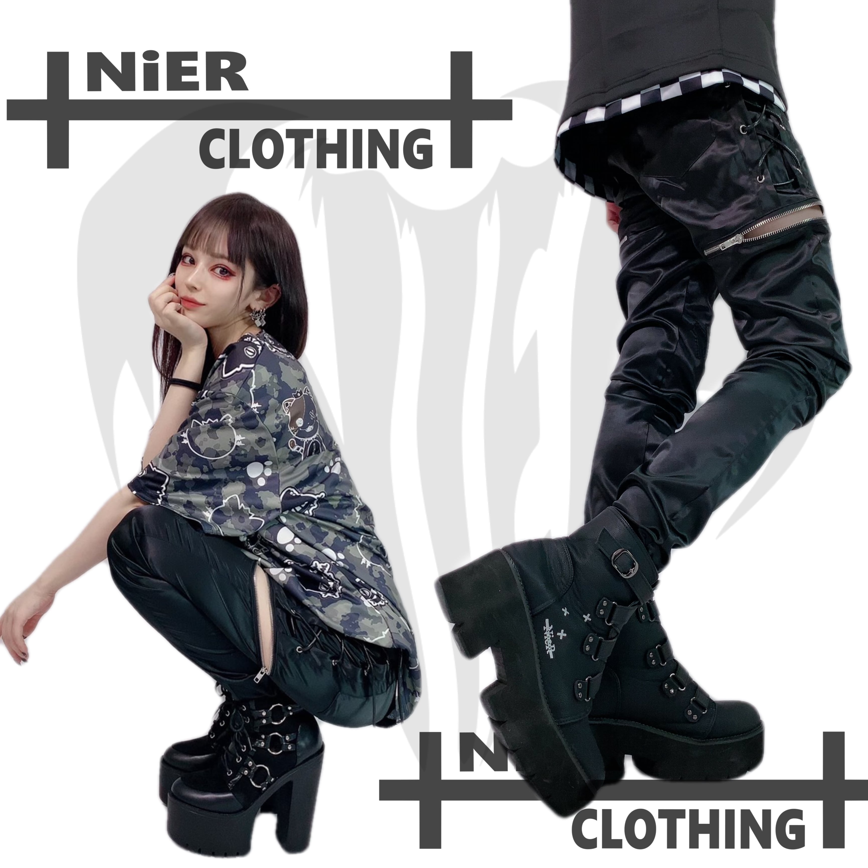 【SALE】NIER CLOTHING サテン　パンツ