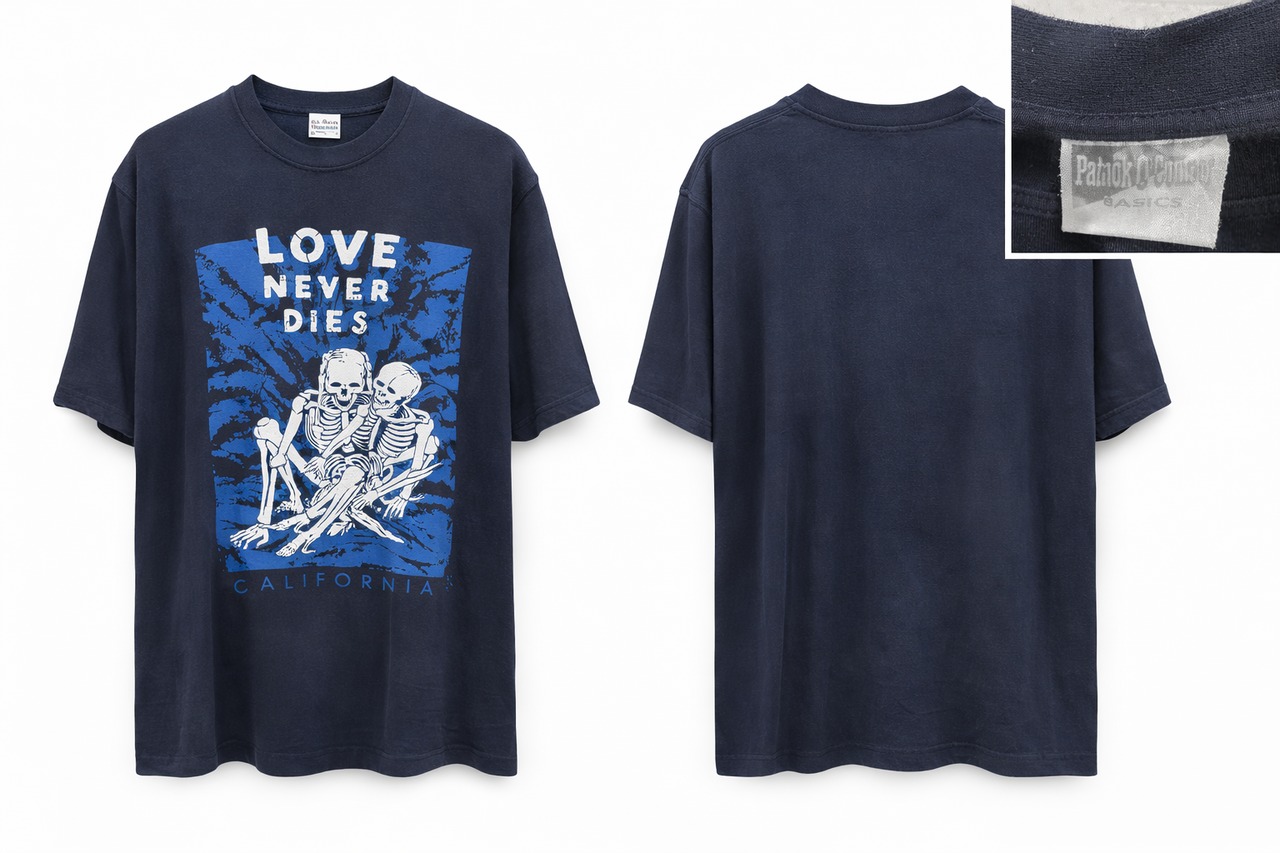 「LOVE NEVER DIES/CALIFORNIA」スケルトンＴシャツ