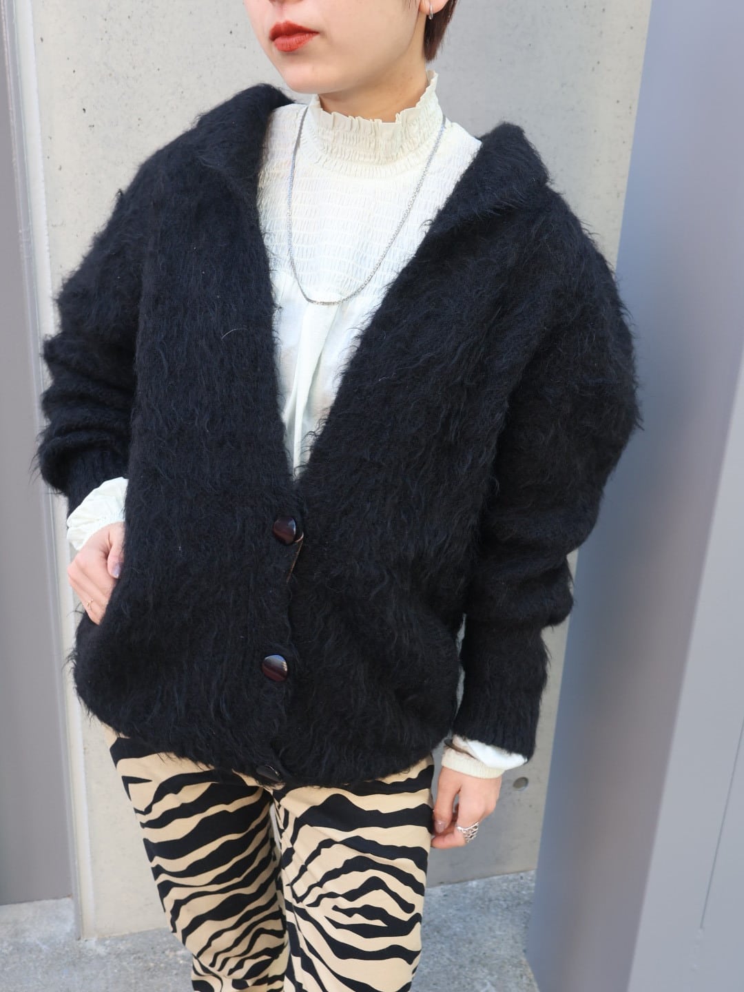 mohair knit cardigan【1785】