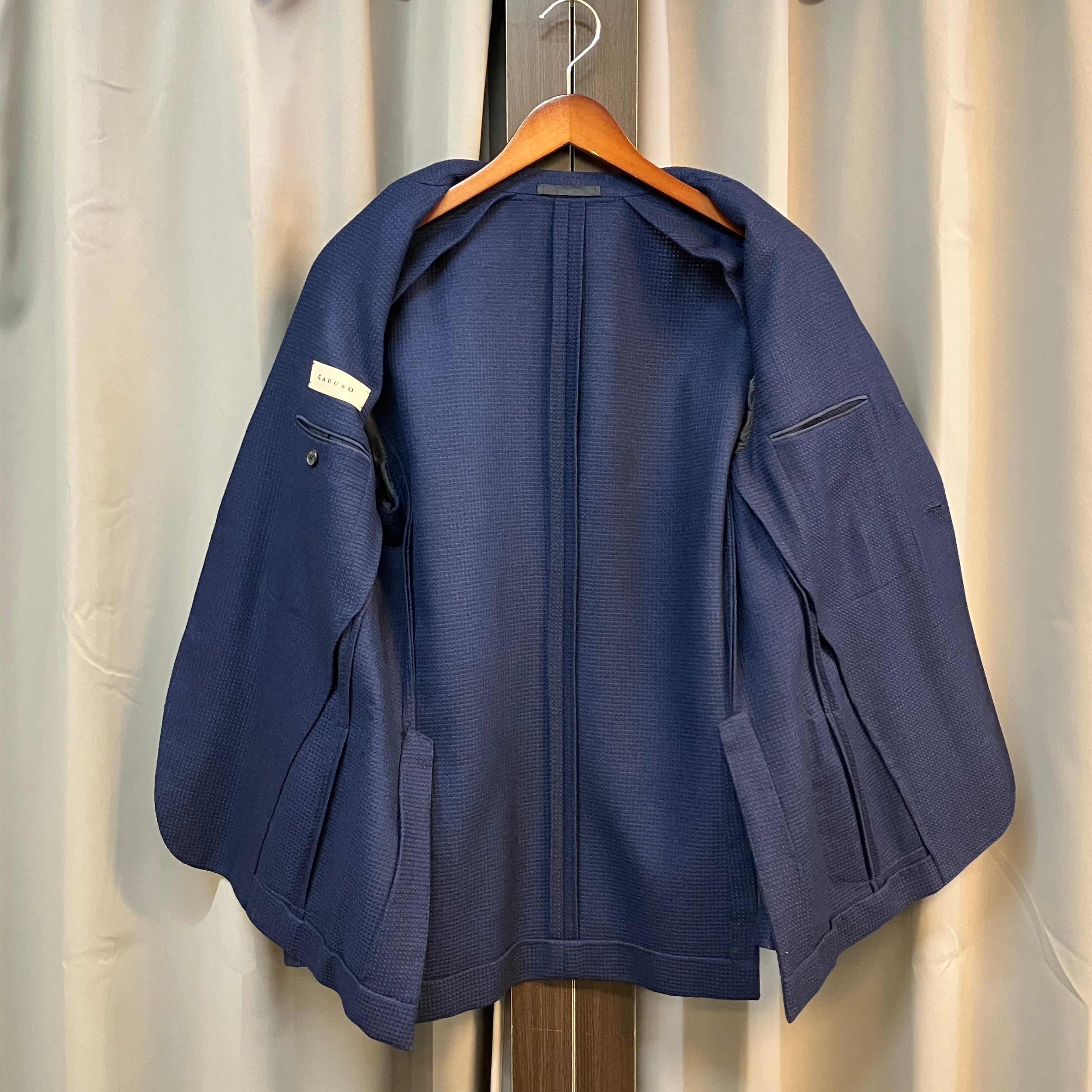 CARUSO WOOL / SILK NAVY JACKET | safarionline