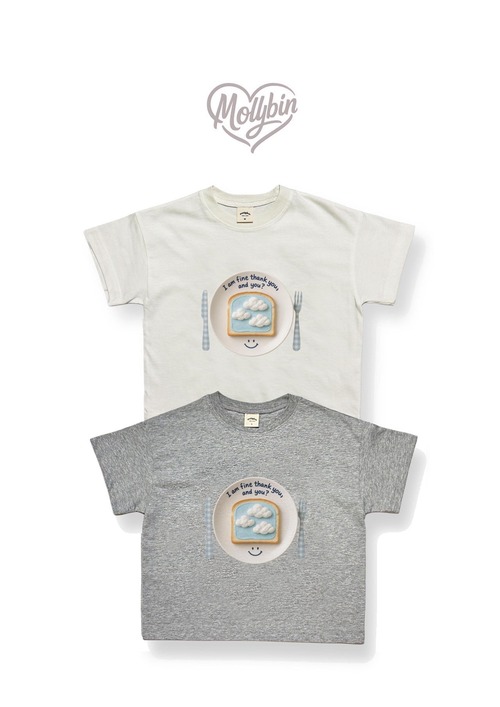 [即納]≪mollybin≫Toast T-Shirt ivory (adult) 4