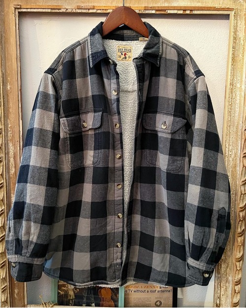 90's〜 RED HEAD L/S "fleece&kilting liner"  check shirts【L】