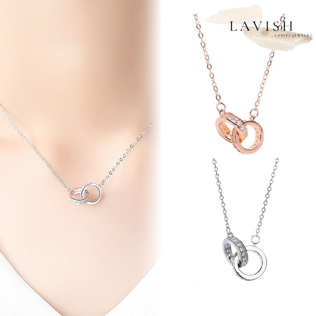 ダブルフープ ネックレス レディース Necklace