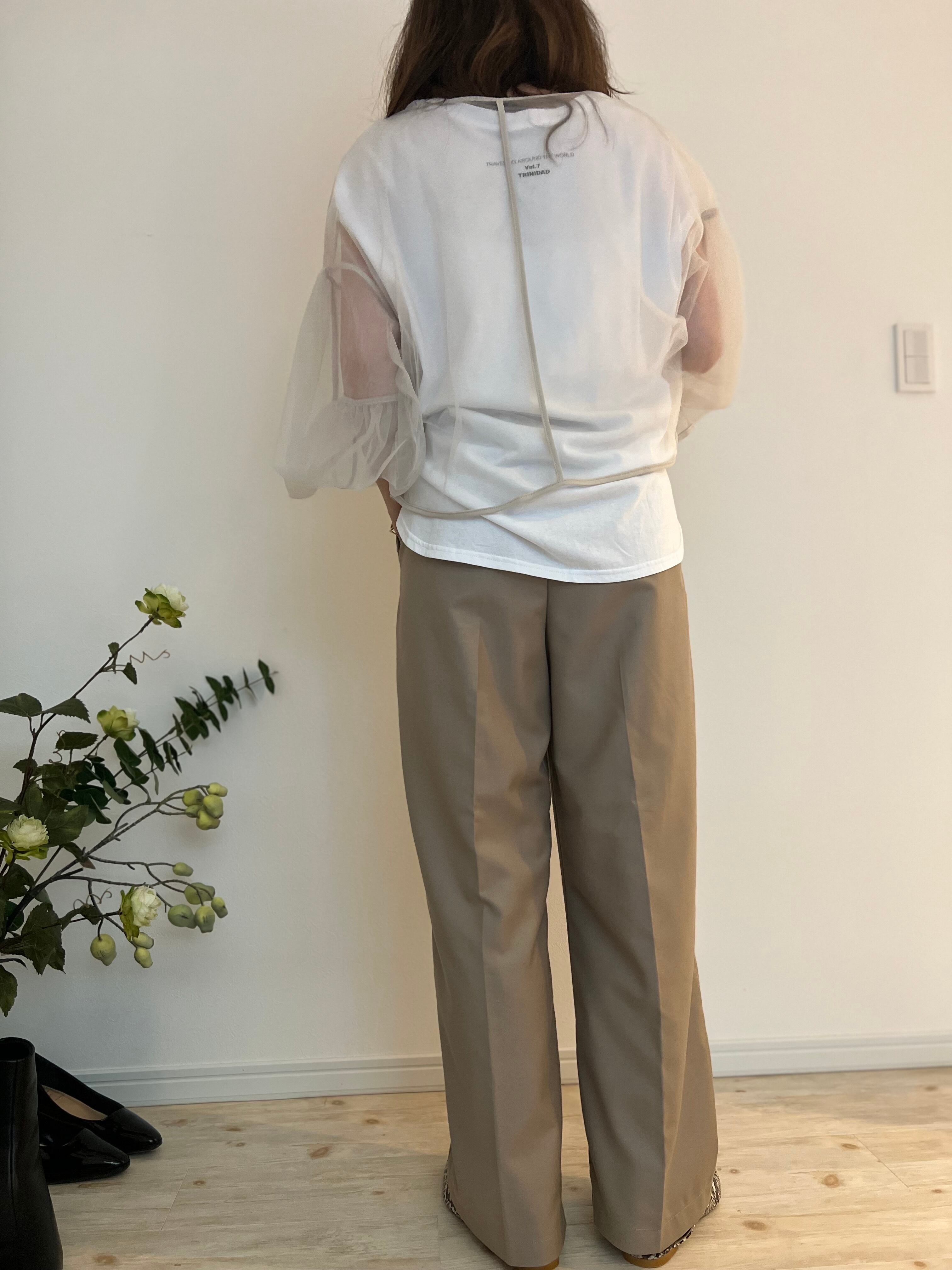 【SELECT】オンオフ使える！2タックストレートパンツ 全3色
