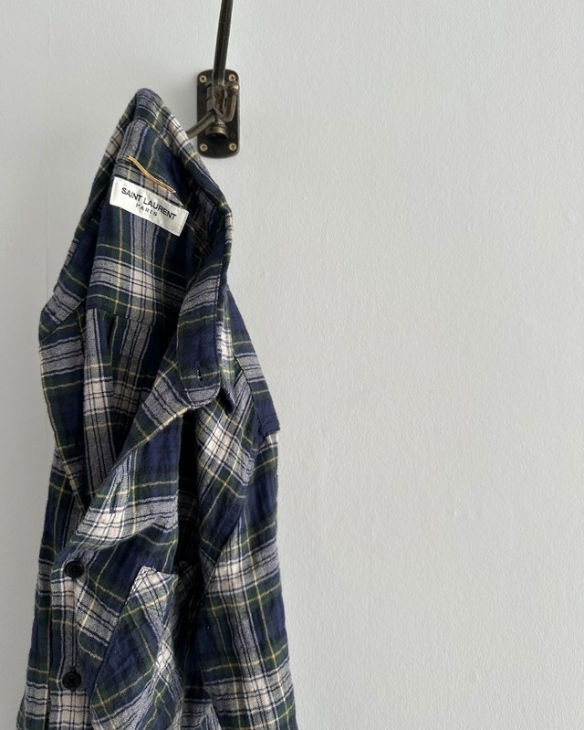 SAINT LAURENT PARIS　CHECK FLANNEL SHIRT