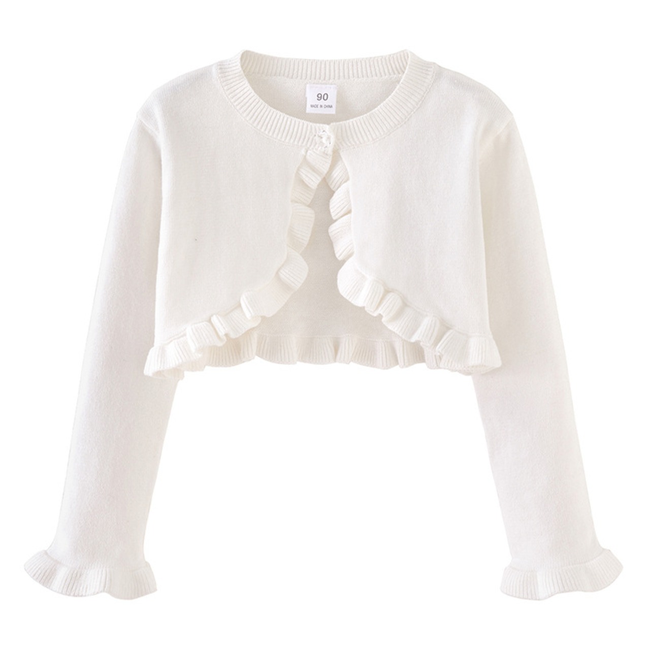 春フリルショートカーディガン