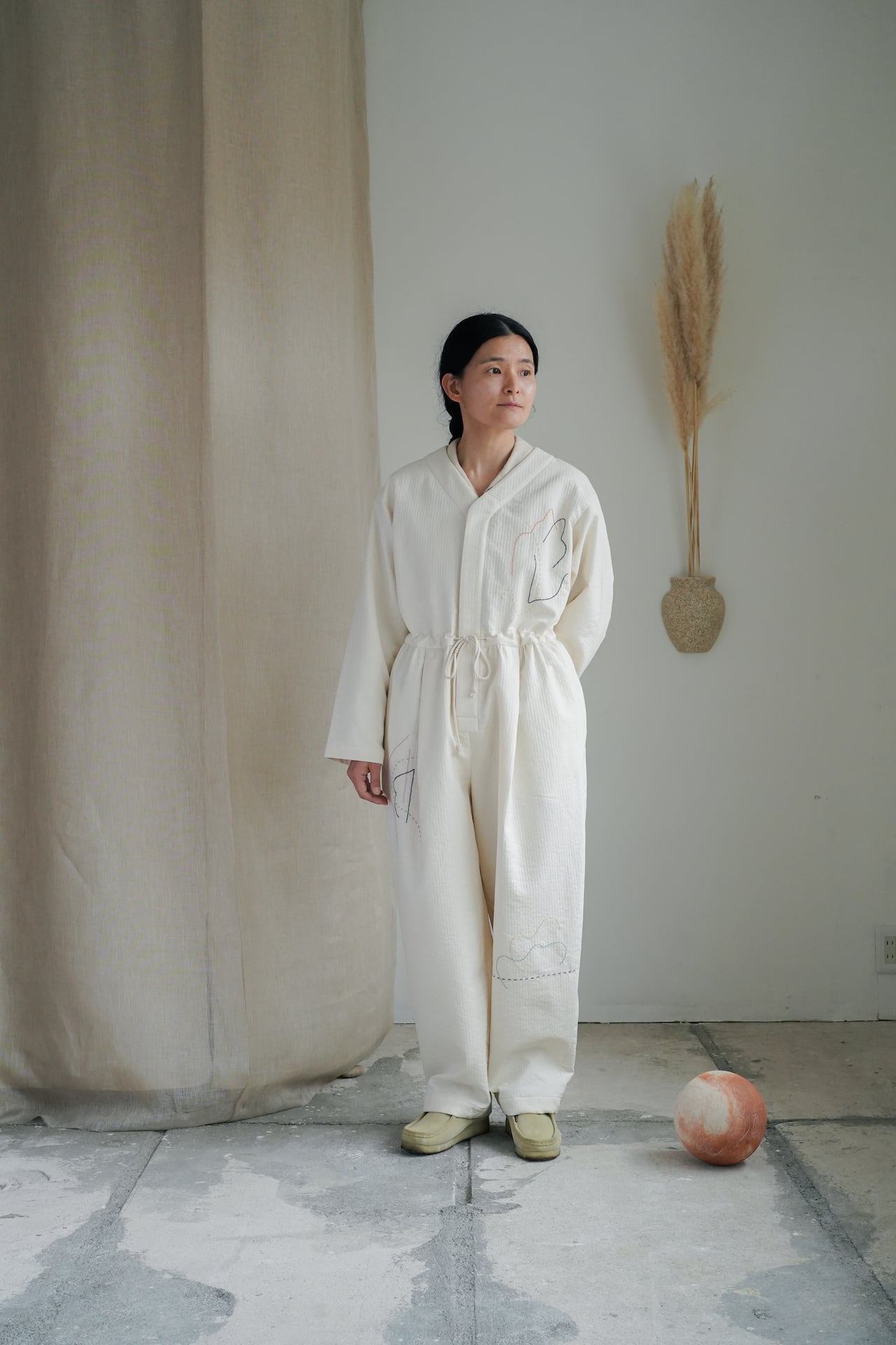 Transient Embroidery Tsunagi c/ECRU