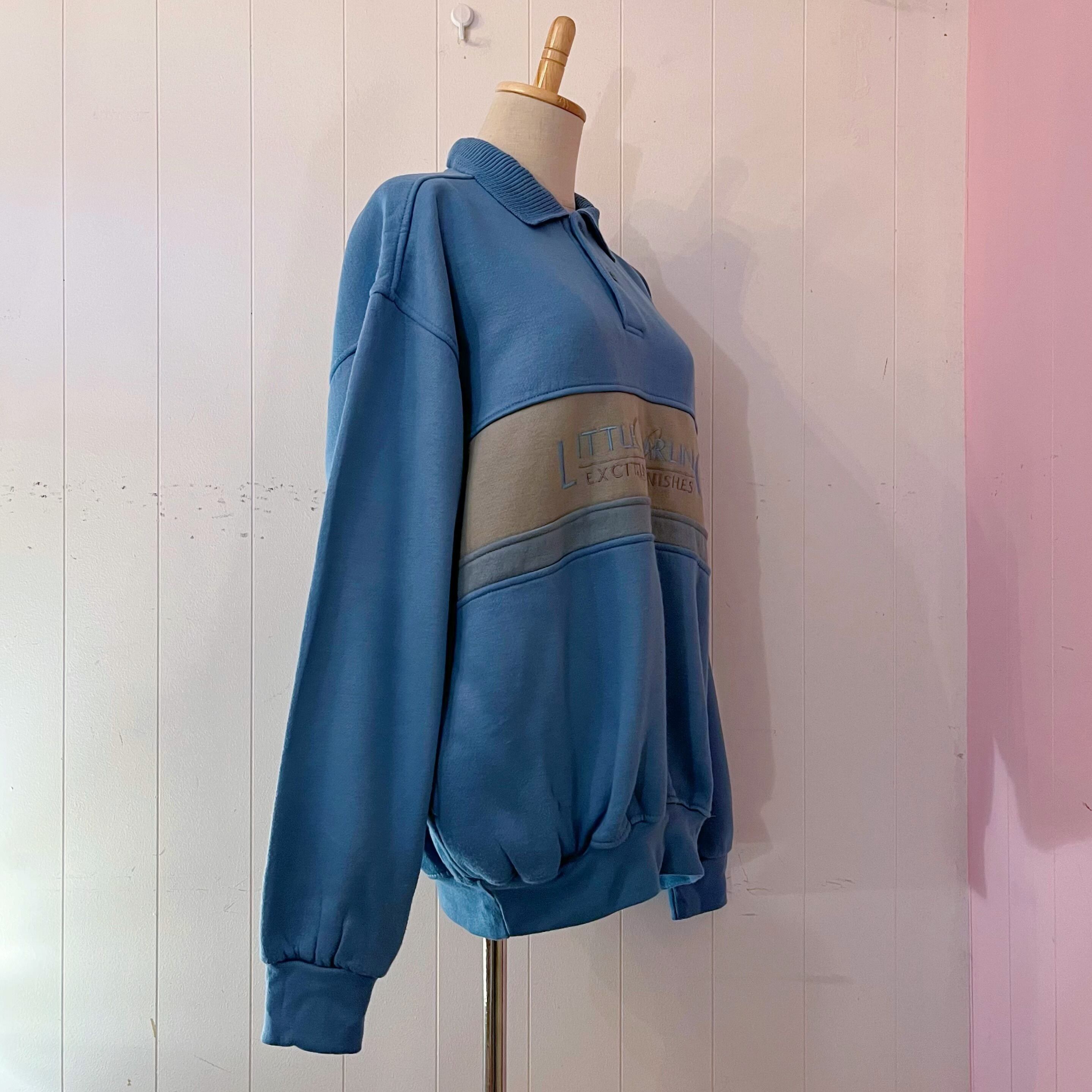 light blue mens polo sweat