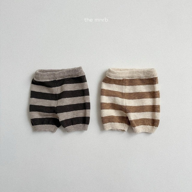 【即納】minirobe / stripe knit pants