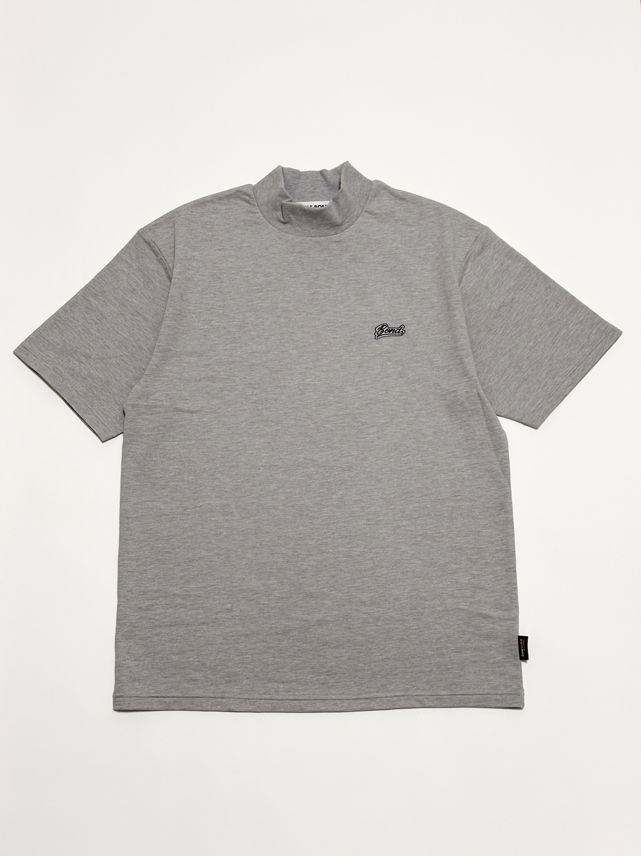 SMALL BOX S/S MOCK NECK GRAY