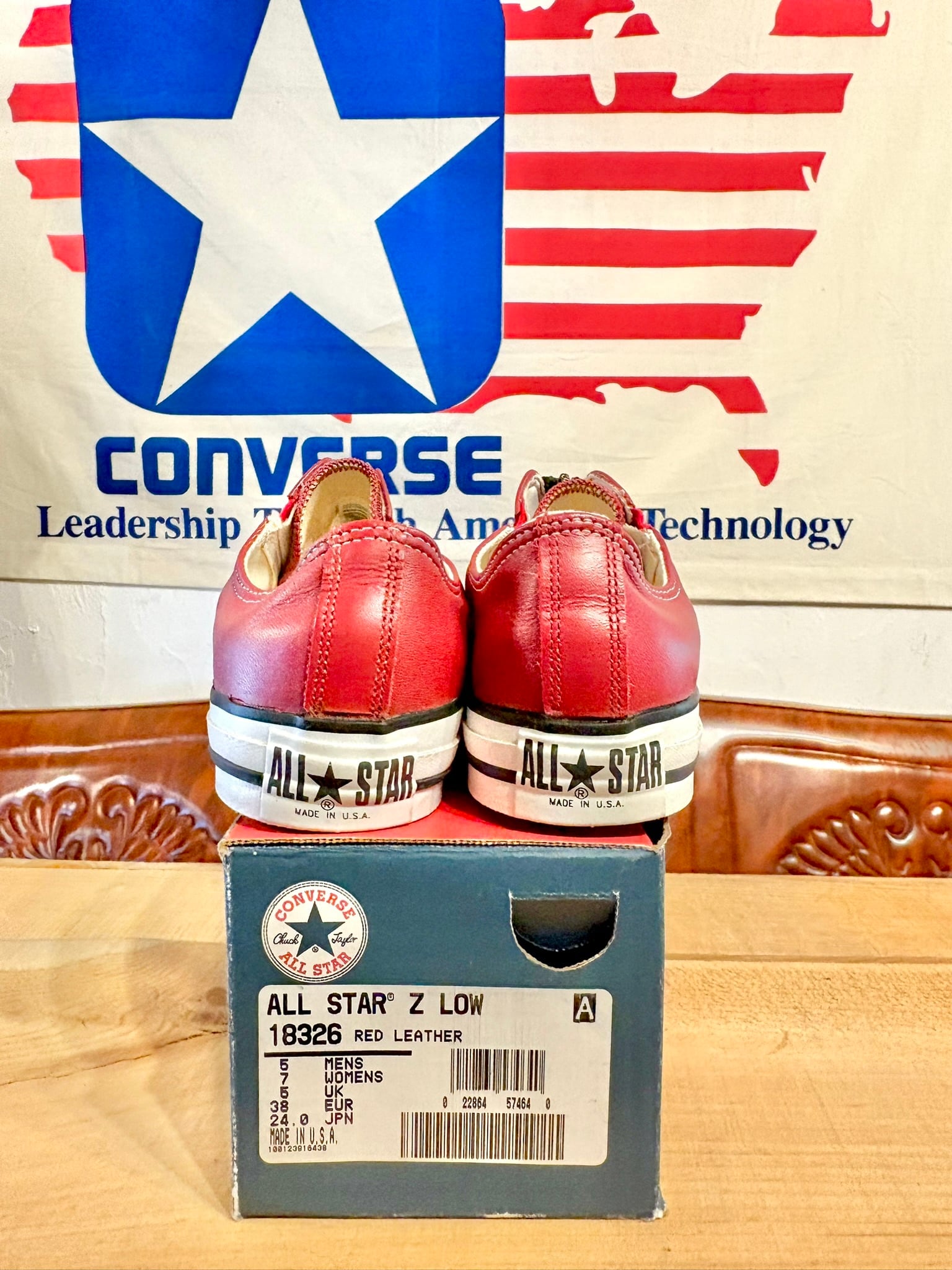 90年代コンバースオールスター24cm converse（コンバース）ALL STAR Z LEATHER（オールスター