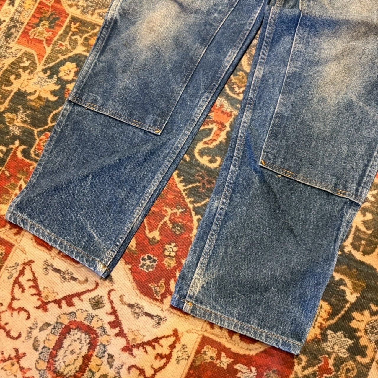 90s USA製 PRSN BLU デニムパンツ ペインターパンツ ダブルニー L