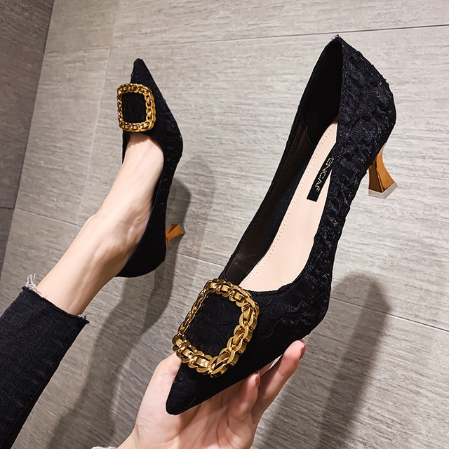 ヒールスプリングセット シングル 靴 シューズ ハイヒール 春物 フェイクシューズ45115837052