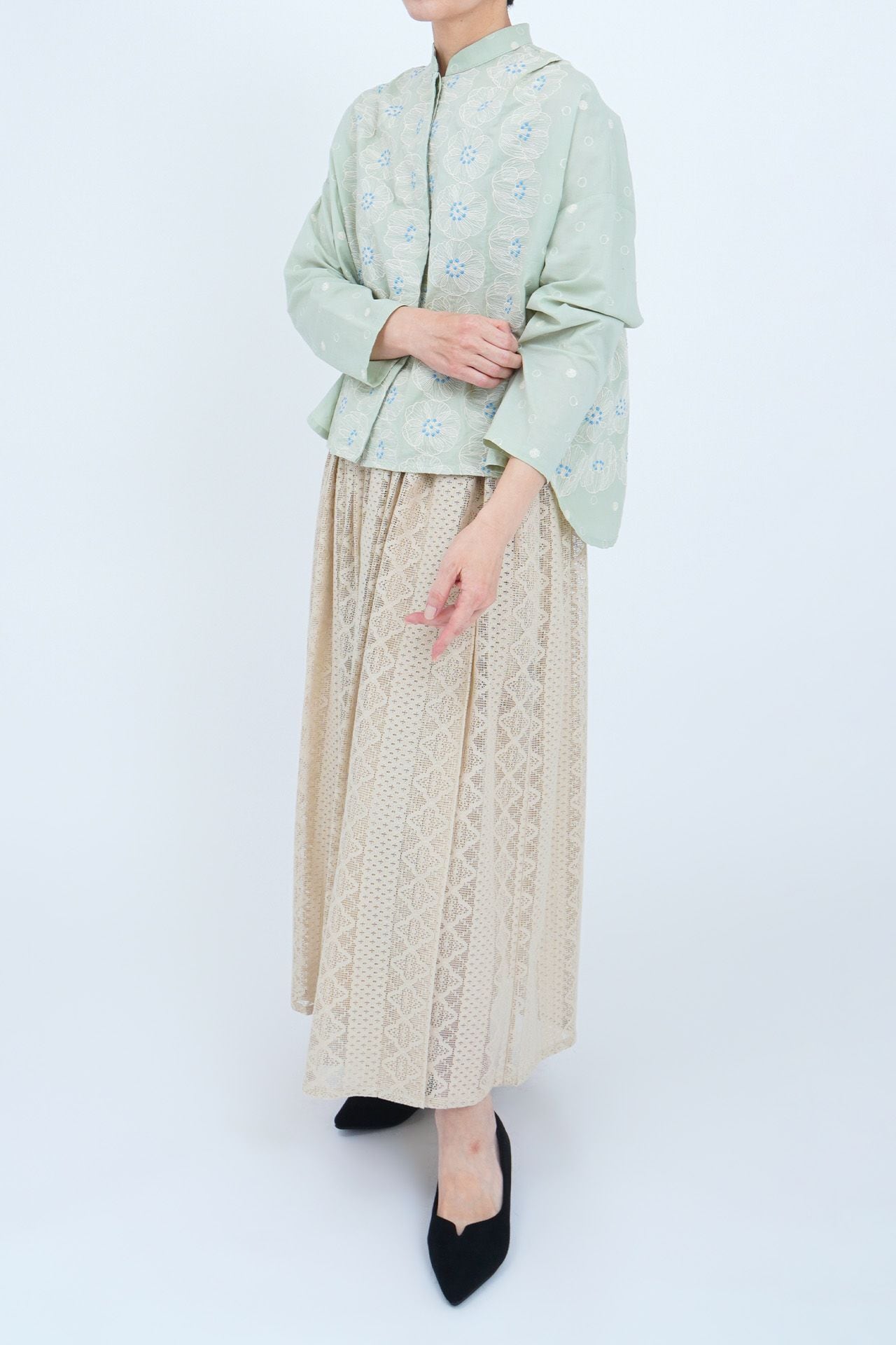 marble SUD(マーブルシュッド) サンカヨウ マオカラーShirt | lebell