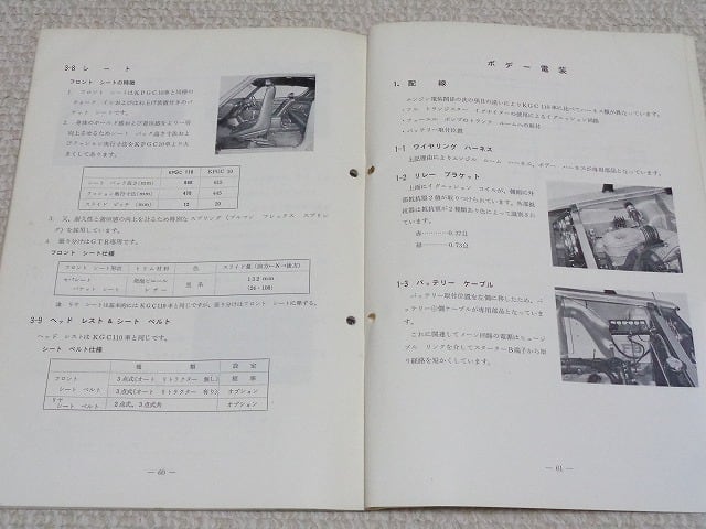 KPGC110型 日産スカイライン 2000GT-R サービス周報 昭和48年1月 日産