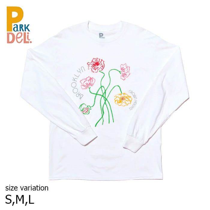 Park Deli CHBK LS Tee WHITE パークデリ ロンT ロングスリーブ T