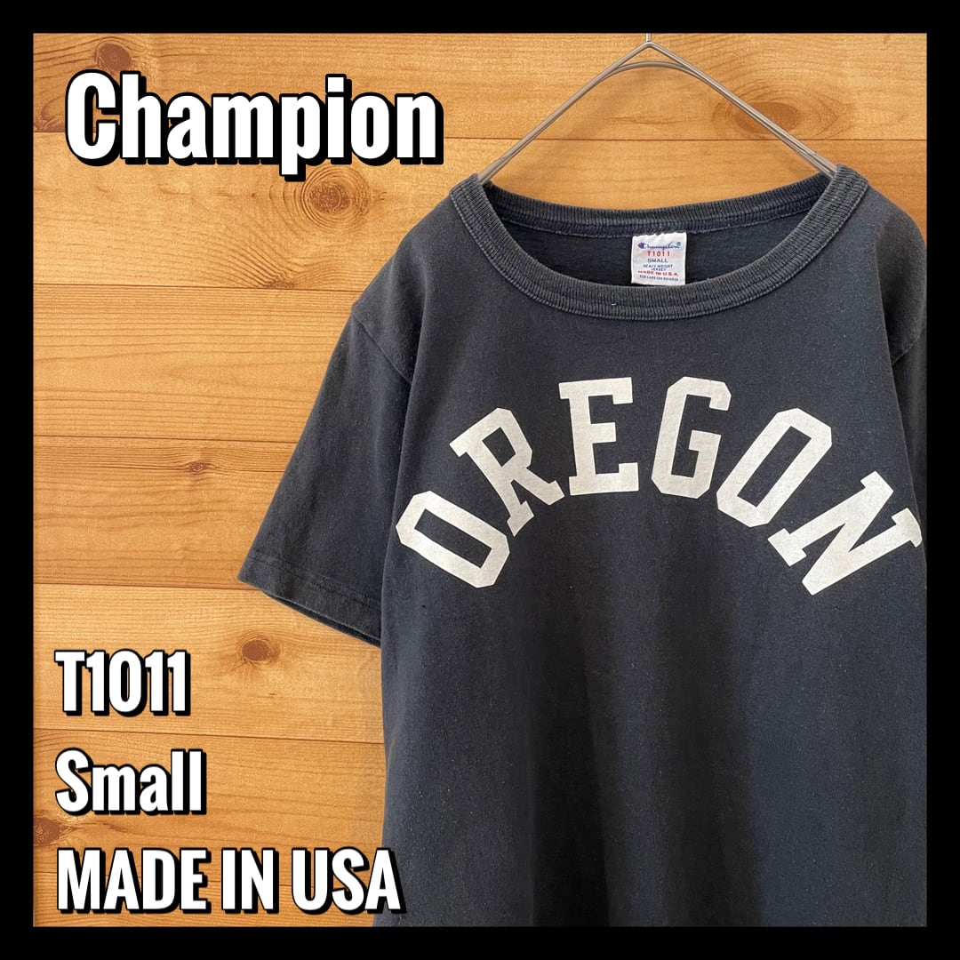 champion】USA製 名作 T1011 OREGON アーチロゴ プリント Tシャツ S ...