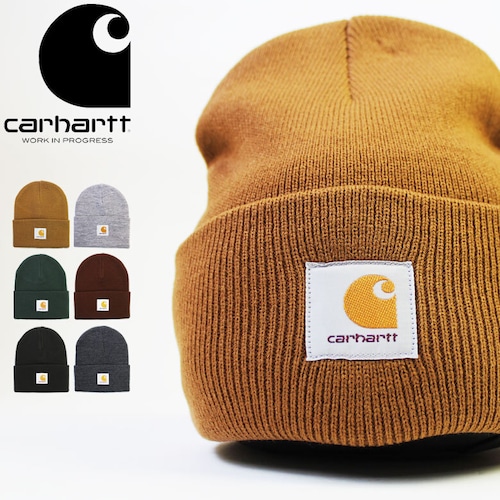 【 car-knitcap】Carhartt カーハート WIP ニットキャップ ニット帽 メンズ かっこいい おしゃれ 人気 安い ブランド ブラウン ストリート ミリタリー