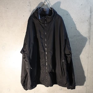 Nylon High Neck Zip Up Blouson