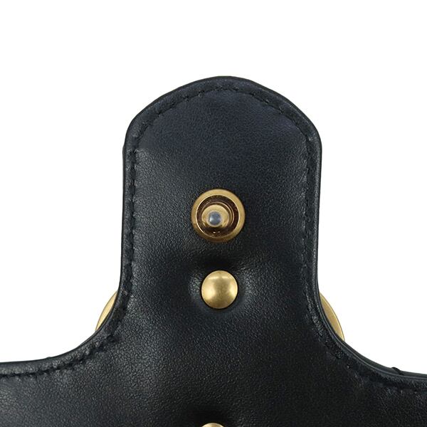 Used GUCCI グッチ ショルダーバッグ GGマーモント スモール ブラック